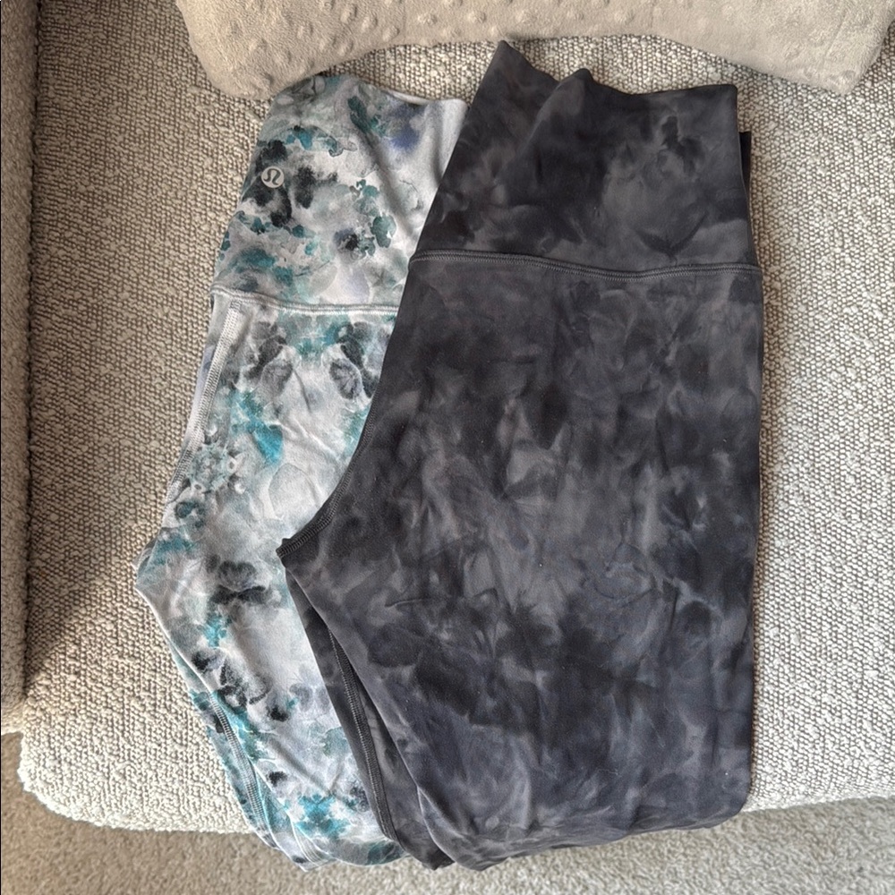 Lululemon Patterned and Black Leggings